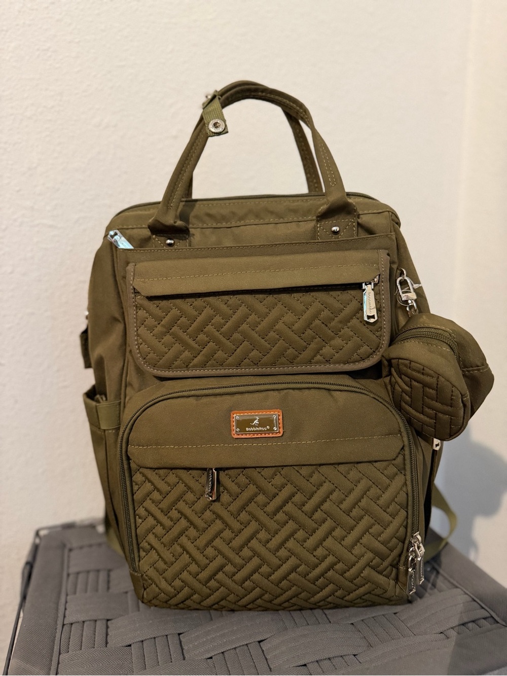 BabbleRoo Diaper Bag Olive Green